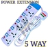 Power King 5 Way Power Extension Cable +Extra Classic Watch.