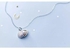 Simulated Pearl Shaped Pendant Necklace - 925 Silver
