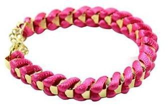 Bluelans Chain Handmade Twine Rope Bracelet (Hot Pink)