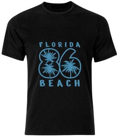 Florida Beach Casual Slim-Fit Premium T-Shirt Black