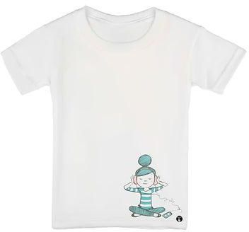 A Doodle Printed T-Shirt White