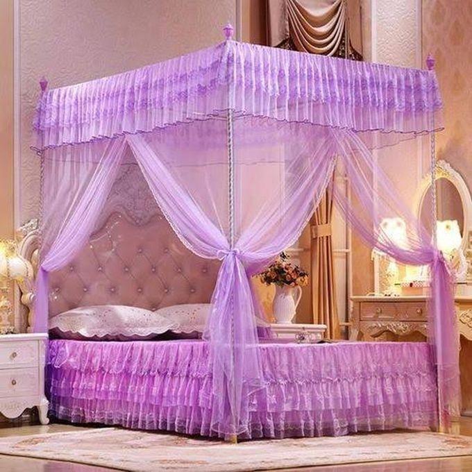 Mosquito Net With Metallic Stand 4 By 6 - Purple