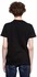 Graphic print heather Tshirt - Round neck - Short sleeves -BLACK