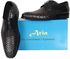 Aria Men’s Smartly Matted Patterned Lace Up Shoe-Black. MSH-4727