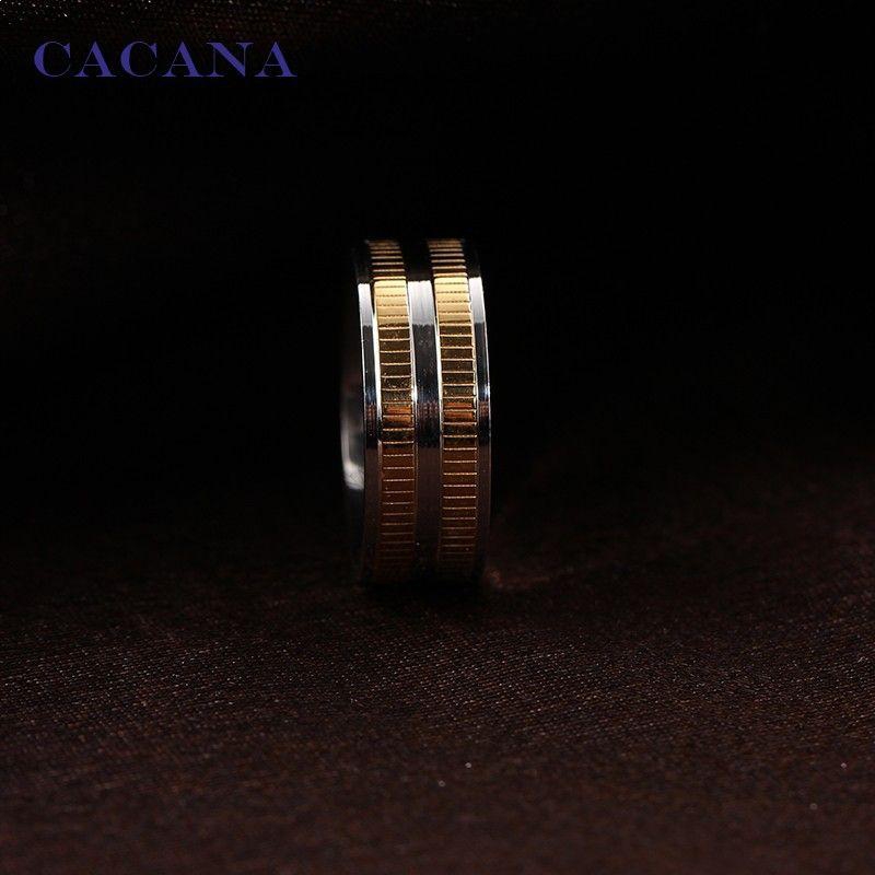 Rings Unisex 925 silver decorated with two lines Gold Sponsors (size 10) NO.R89