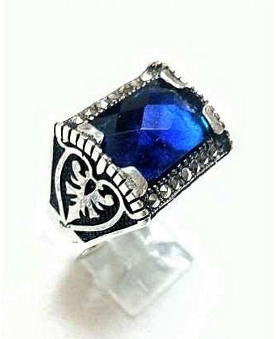 Ramses Stone Ring - Silver & Blue