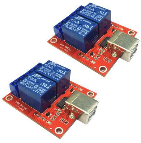 Generic 2 Channel USB Relay Module HID No Drive USB Relay Computer Control 5V