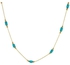 Alwan Gold Plated Necklace and Bracelet Jewellery Set with Turquoise for Women - EE3540NBT