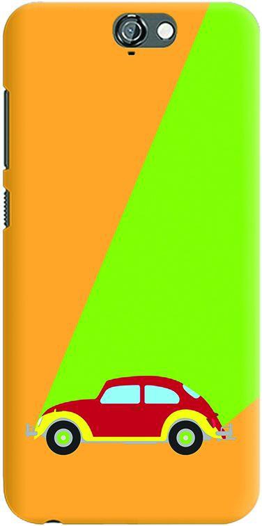 Stylizedd HTC One A9 Slim Snap Case Cover Matte Finish - Retro Bug Orange