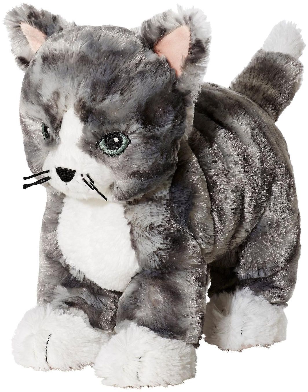 LILLEPLUTT Soft toy - cat grey/white