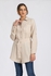 Esla Two Chest Pockets Buttoned Shirt With A Belt - Beige.