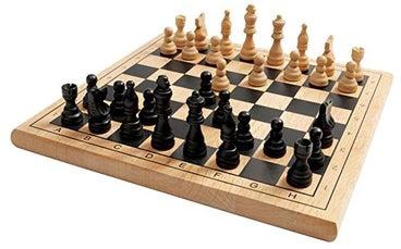 طقم الشطرنج الخشبي