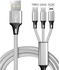 SparrowGuard 3-in-1 USB Cable Silver