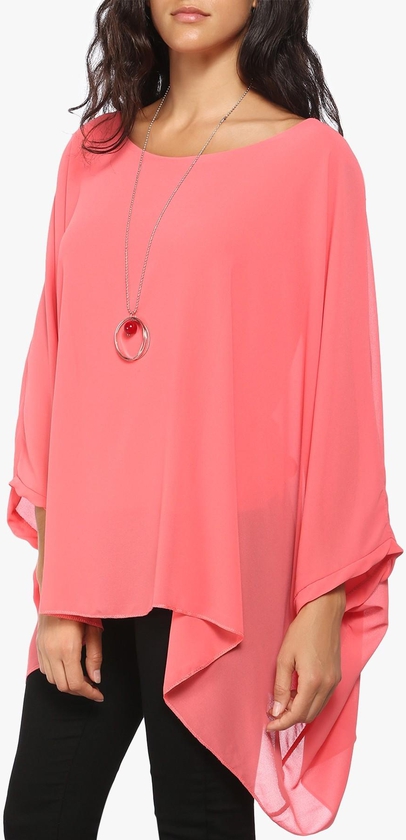 Pink Oversized Batwing Top