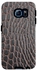 Stylizedd Samsung Galaxy S6 Edge Premium Dual Layer Tough Case Cover Gloss Finish - Cowhide Leather - Brown-Black