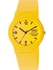 Q&Q For Unisex Yellow Dial Rubber Band Watch - VP46J019Y