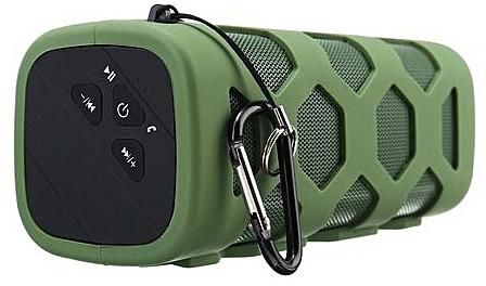 Generic Portable Wireless Bluetooth Speaker Waterproof Shockproof NFC Tone Bass USB 10W Army Green