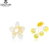 Seoulsenztury Cherry Blossom Earrings (Yellow/White)