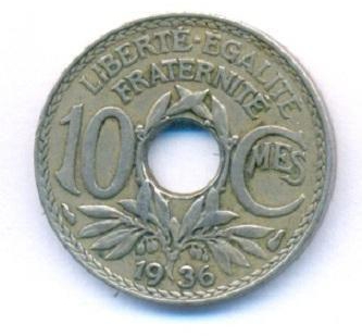 10 centimes French republic 1936