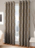 HOME TOWN 2-Piece Printed out Eyelet Ring Top Window Curtains - 2PK Set Chennile Yellow/White 135 x 240cm