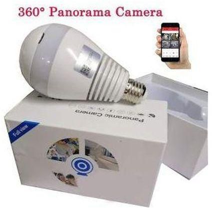 Ip Camera Nanny Camera , Panoramic 1080P 360 Degree Night Vision. Wi-Fi Light Bulb Camera