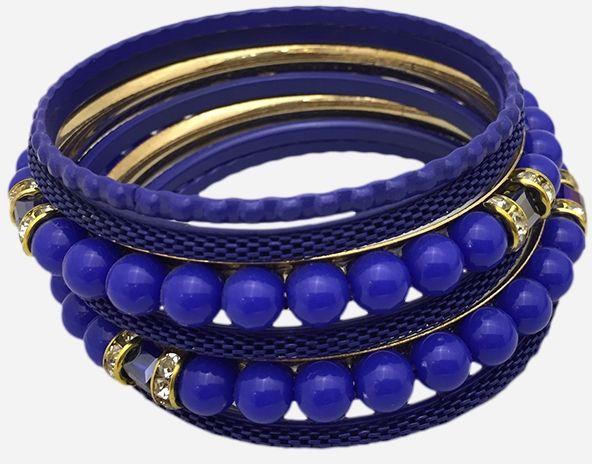 ZISKA Set Chains Bracelet- Gold Blue