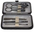 6-Piece Manicure Pedicure Nail Grooming Kit With Case Black