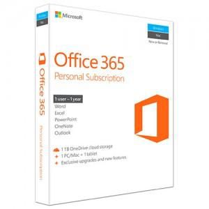 Microsoft Office 365 Personal, 1 year subscription for Mac & Windows