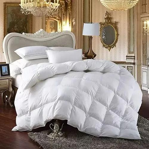 DUVET;  Hiqh Quality Pure White Duvet Set (1 Duvet 1 Bedsheet 2 Pillowcases)  Made from a mix of cotton and high-thread count polyester, this is a quality duvet set featuring 2 pil