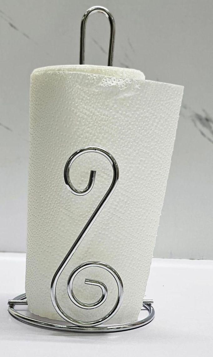 Silver Stainless Steel Towel/Tissue Holder Stand