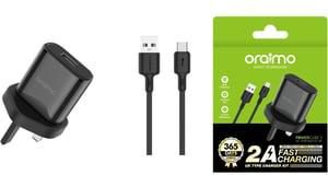 Oraimo Power Cube 2 Wall Charger With Type-C Cable 1m Black