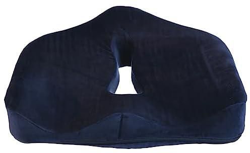 German Coccyx Memory Foam Seat Provides Prevention of Coccyx, Rough Pain, Joint Pain, Sciatica and Surgery - Navy