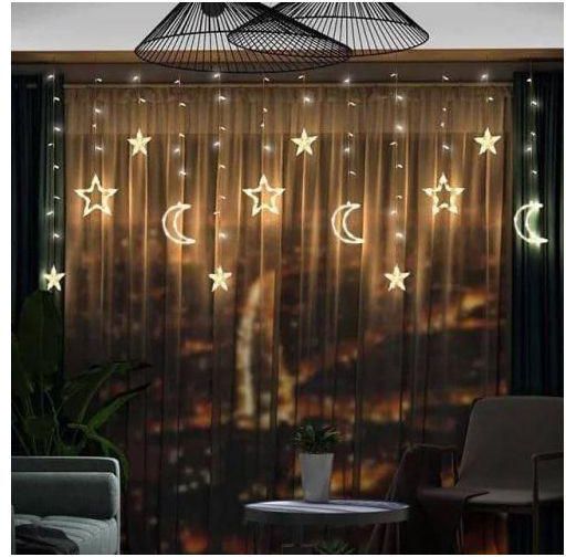 Decorative Curtain Ramadan Crescent And Stars