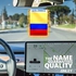 BPA 4 X 6 Inch Colombia Fringy Window Hanging Flag - Mini Flag Banner & Car Rearview Mirror Décor - Fringed & Double Sided - Colombian Hanging Flag with Suction Cup