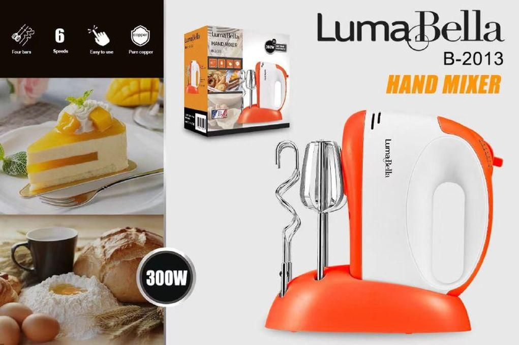 Luma Bella Hand Mixer B-2013 With 300W, Egg Beater, Soup Mixer