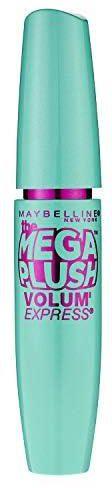 Maybelline New York Volume Express Mega PlUSh Washable Mascara, Blackest Black, 0.3 Fluid Ounce