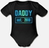 Daddy Est Since Seit 2018 Dad Father Vater Papa Fa Organic Short Sleeve Baby Bodysuit