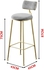 2PCS set Bar Stool Bar Chair High Stool Casual High Chair Modern Dining Chair with Backs, Upholstered Counter Height Stools Bar Chairs for Kitchen, Pub, Breakfast Stool, with Metal Frame (White)