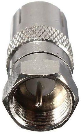 F Male To Coax RF Coaxial Female Plug TV Aerial Adaptor Converter Connector (Silver)