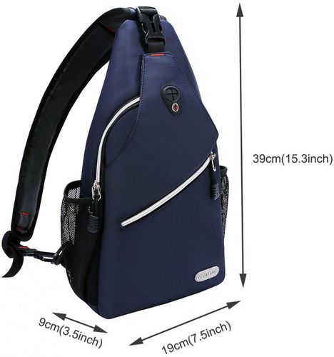MOSISO Sling Backpack Double Layer Hiking Daypack Men/Women Chest Shoulder Bag 