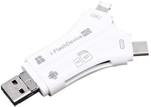 4 in 1 I Flash Drive USB Card Reader for iPhone 5 6 for Ipad Macbook