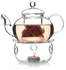 3-Piece Imported Glass Tea Cup And Pot Clear 800ml