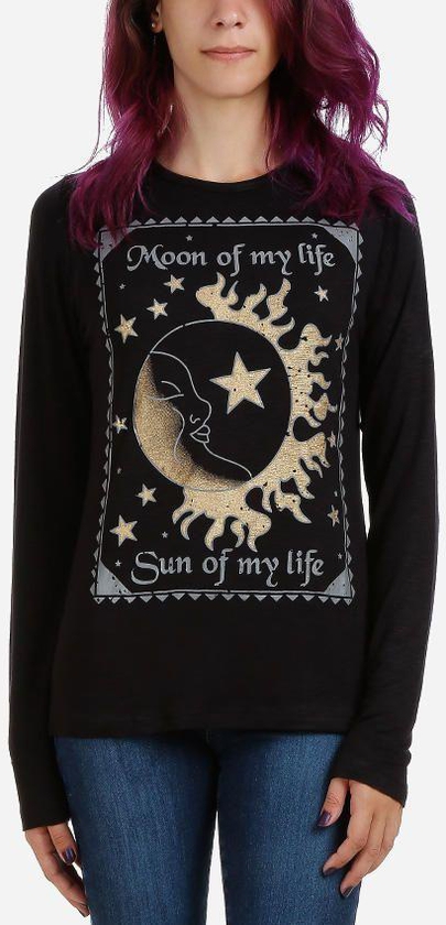 Be Positive Sun & Moon of Life T-Shirt - Black