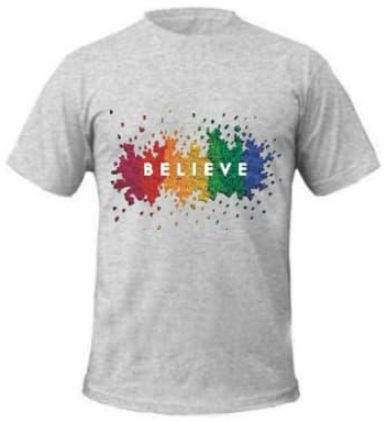 Believe T Shirt - Grey