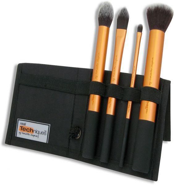 Real Techniques by Samantha Chapman, Your Base/Flawless, Core Collection, 4 Brushes   Case
