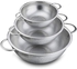 Stainless Steel Set Of 3 PCs , Food Strainers , Silver