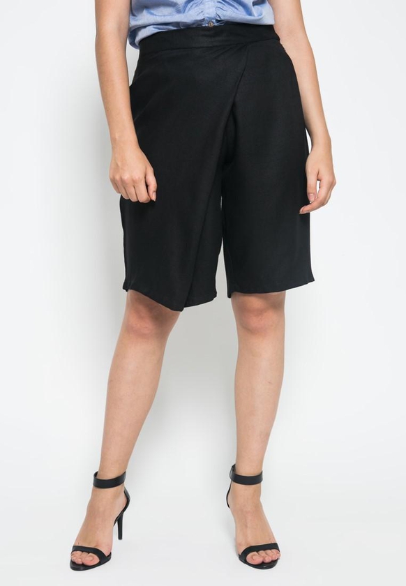 Gobindpal Sophistix Hath Culottes Shorts - 4 Sizes (Black)