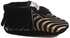 Tender Plus Moccasin Baby Crib Shoes - Black Suede + Gold Soft Leather