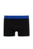 Defacto Plain Contrast Elastic Waist Boxer Set for Men, 3 Pieces - Blue and Black, M