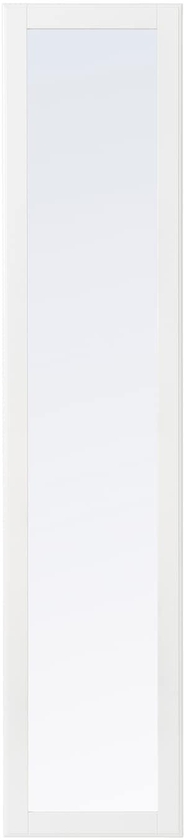 TYSSEDAL باب بمفصلات - أبيض/زجاج مرايا ‎50x195 سم‏